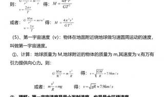 高中物理必修常用公式及变式 高中物理必修二公式